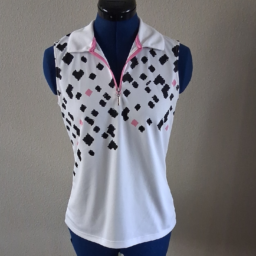 IZOD White Sleeveless Polo Cool FX